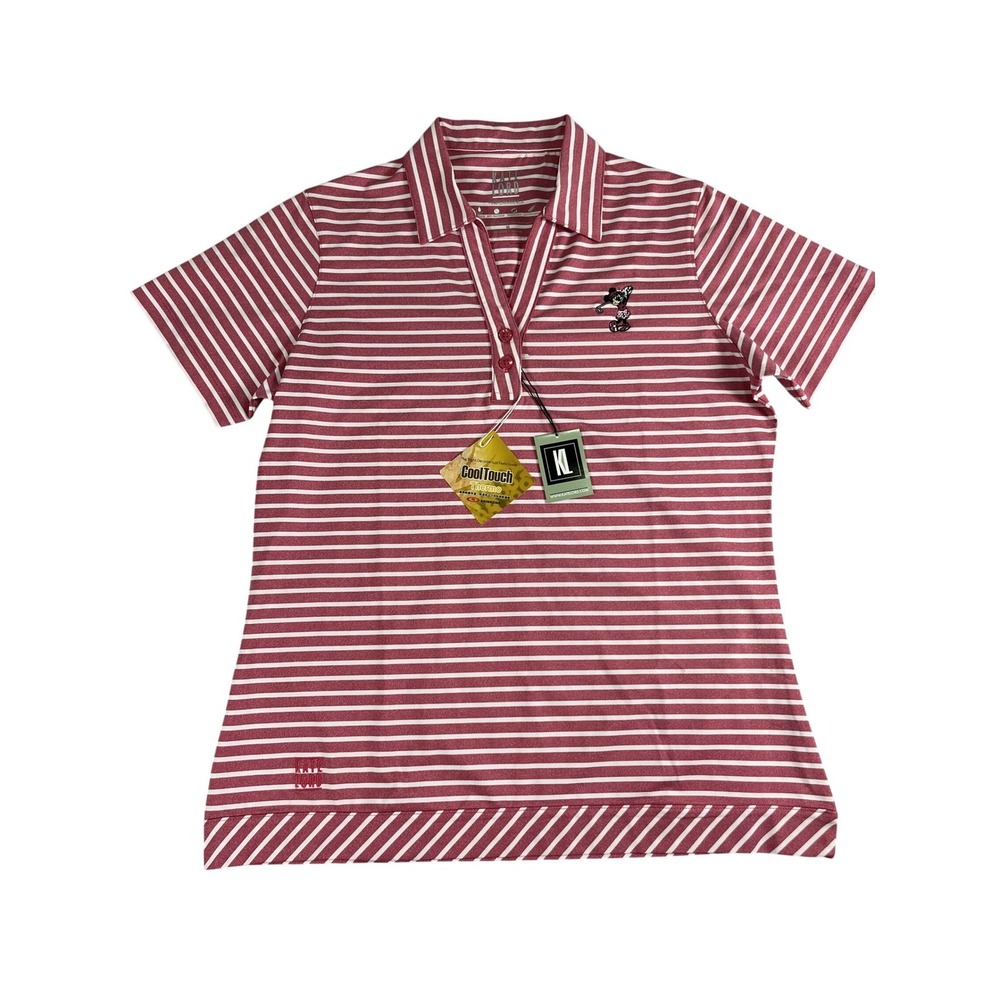 Kate Lord Polo Shirt Womens M Red Minnie Mouse Performance Golf NWT